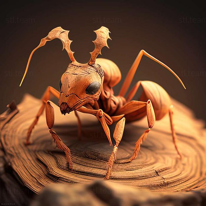 3D model Nesomyrmex flavigaster (STL)